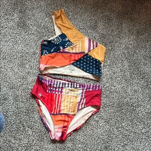 Nani Colorful One-Shoulder Bikini Set